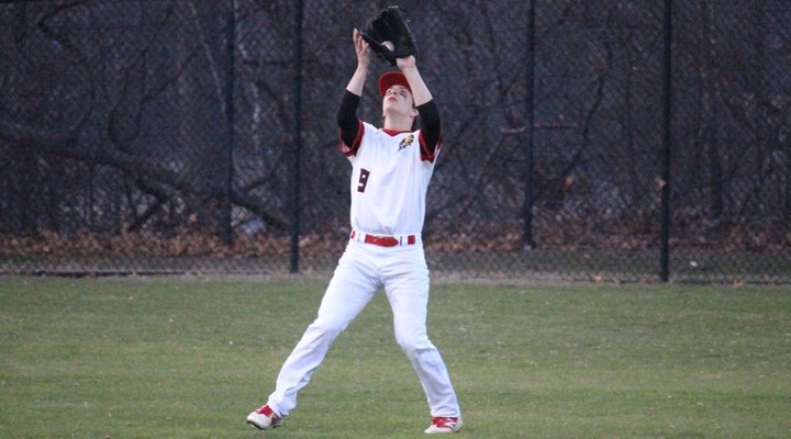 Baseball Rallies Late to Earn 9-9 Tie at Lesley