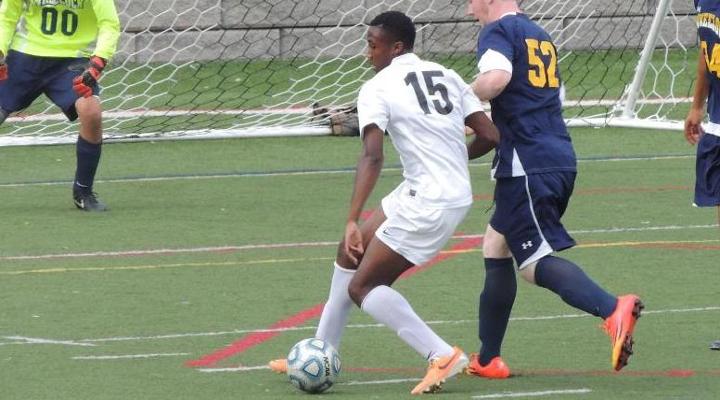 Men’s Soccer Edged in Double Overtime at Western New England, 2-1