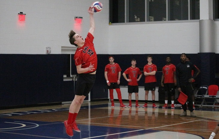Men’s Volleyball Blanked at Emerson Thursday