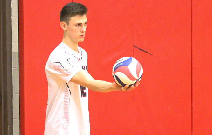Men’s Volleyball Rolls Past Lesley, 3-0