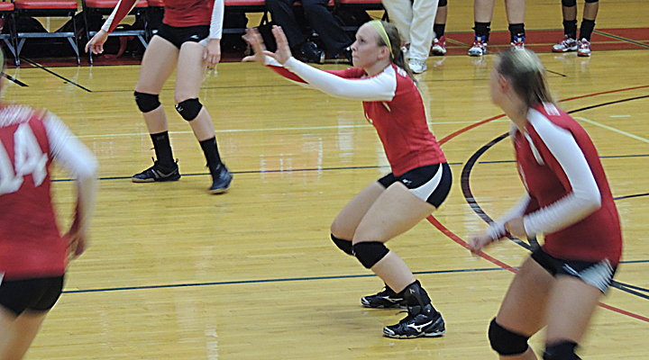 Volleyball Topped by Regis, Bests Becker at Pride Invitational