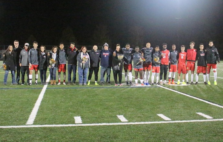 Late Score Lifts Men’s Soccer to 2-1 Win Over Dean on Senior Night