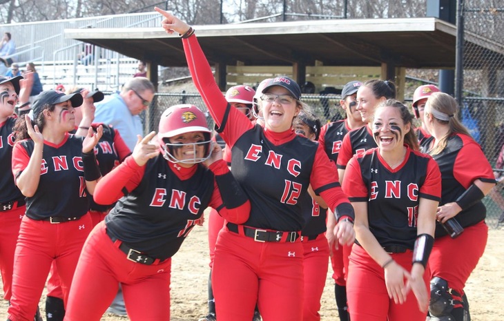 Softball Sweeps Bay Path in First-Ever NECC Series Saturday
