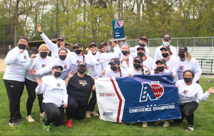 BACK-TO-BACK CHAMPS: Softball Clinches Second-Straight NECC Crown with 7-1 Victory over Lesley