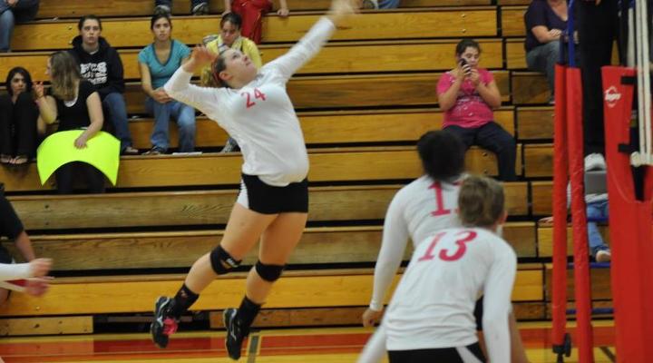 Volleyball Tops Regis 3-2, Logs First Victory of Season