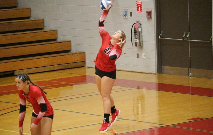 Women’s Volleyball Prevails in Non-League Clash at Mass.  Maritime
