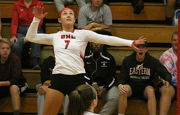 Women’s Volleyball Claims 3-2 Come-From-Behind Victory Over Plymouth State