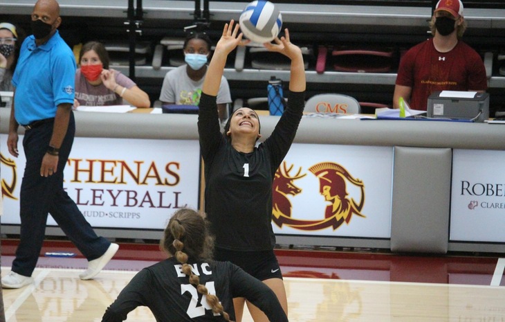 Women’s Volleyball Downed by Nationally-Ranked Transylvania, Claremont-Mudd-Scripps Saturday