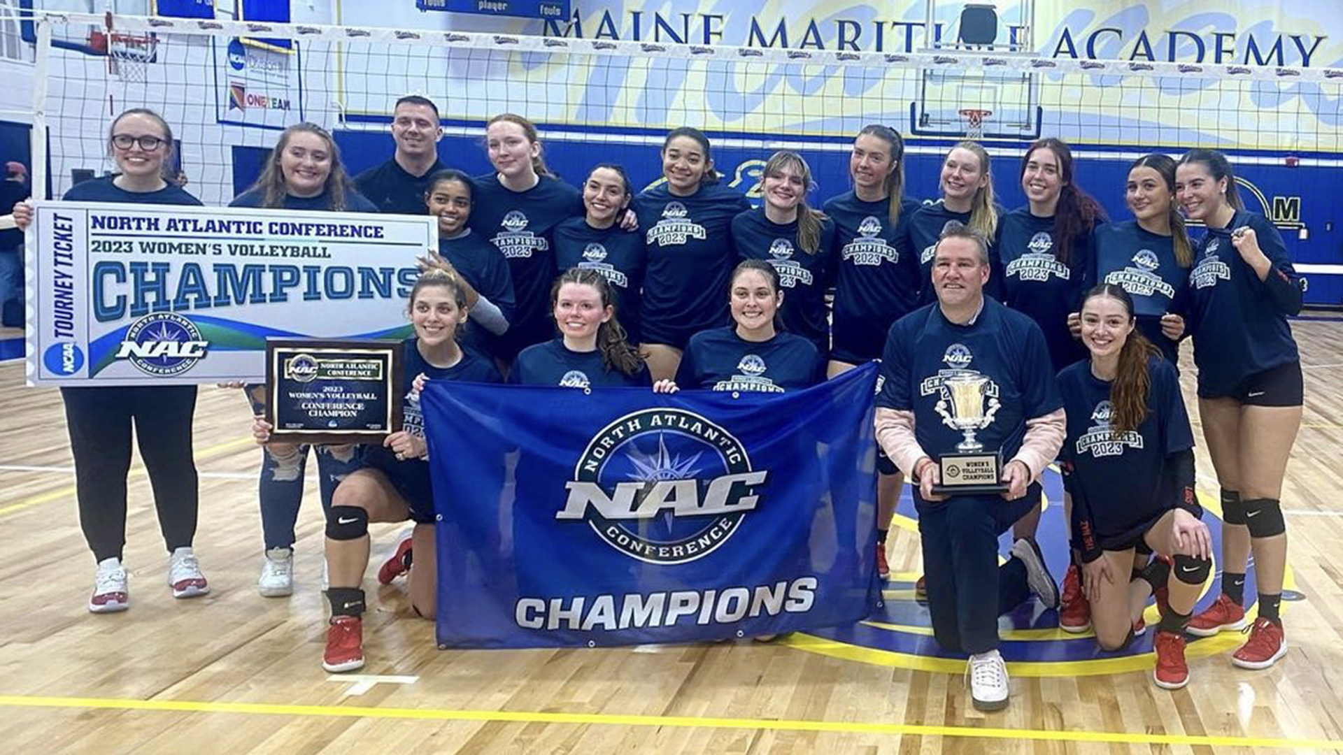 CH4MPS: Women’s Volleyball Rallies to Clinch North Atlantic Conference Crown, Edges Maine Maritime 3-2